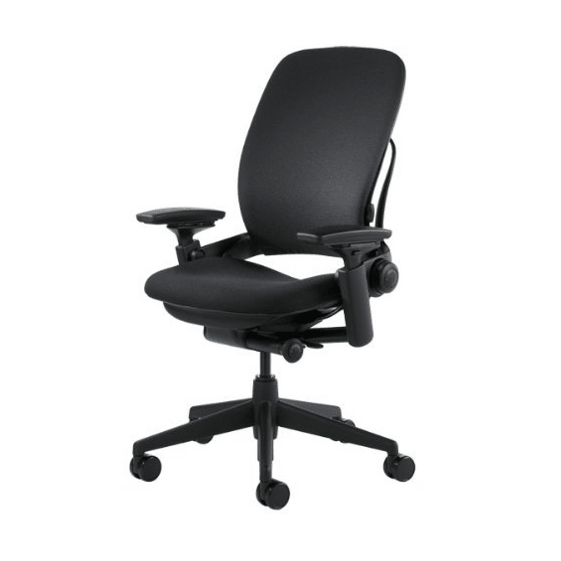 Steelcase Leap chair V2 | Black | Fabric Fully Adjustable Tilt Tension 4  Way Adjustable Arms
