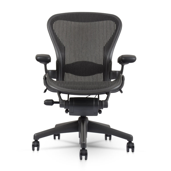 Herman Miller Classic Aeron Chair | Black | Size B (Renewed) - chairorama