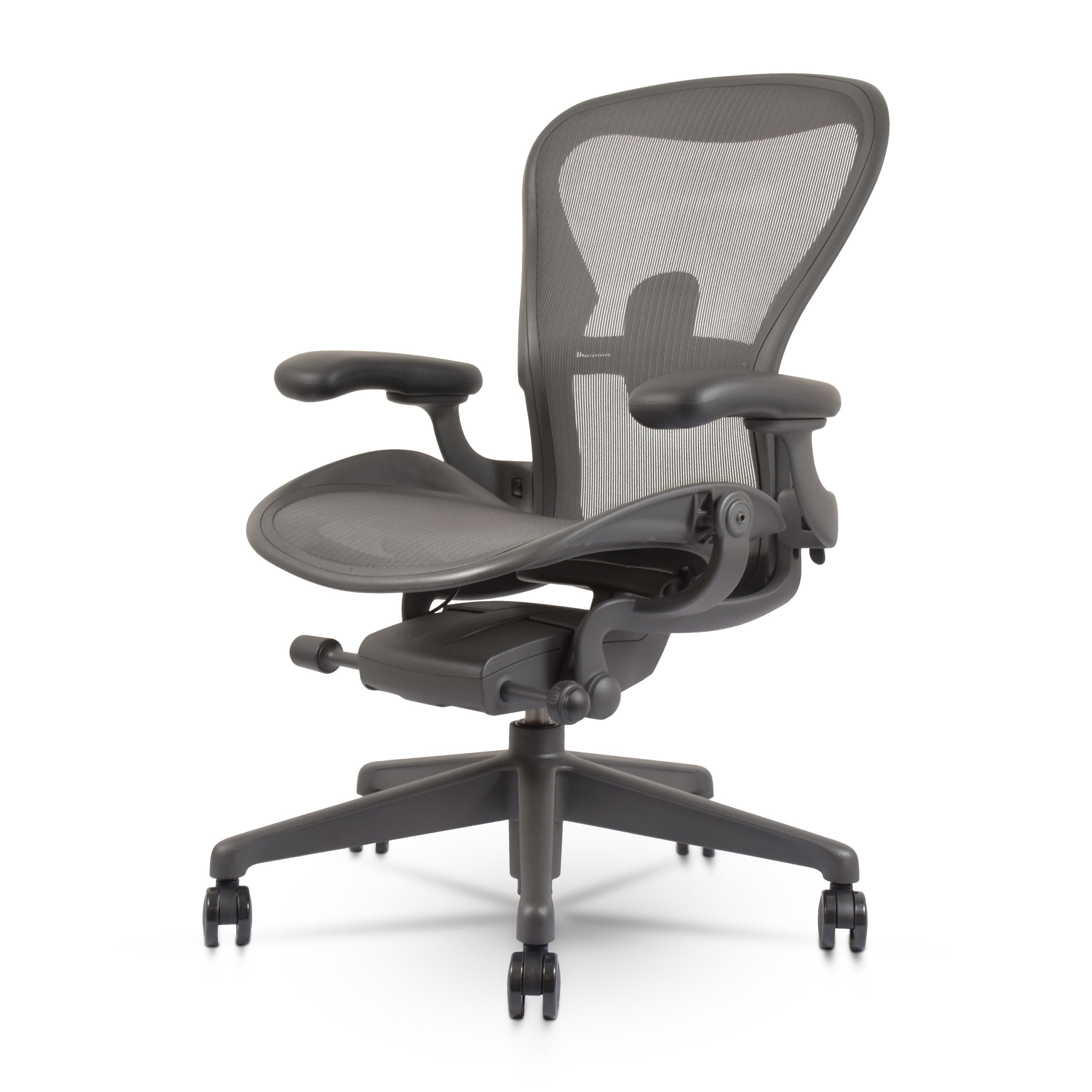 Herman Miller Aeron Fully Loaded Adjustable Lumbar - Titanium (Renewed